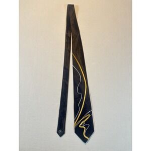 J. Garcia Tie Lyconthropy Limited Edition Collection 47 Black Gold Silk Neck Tie